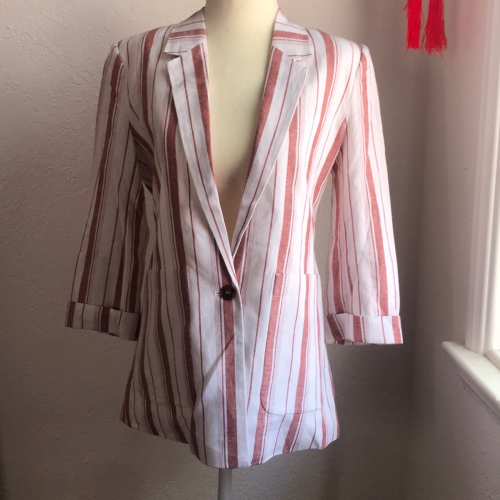 Habitual Nat Boxy Linen Blend Blazer